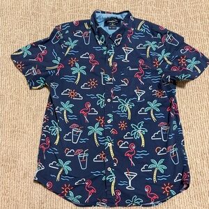 Chubbies Navy Tropical Print Shirt